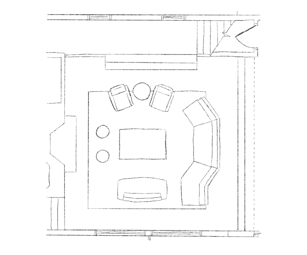 Living room renovation floorplan 