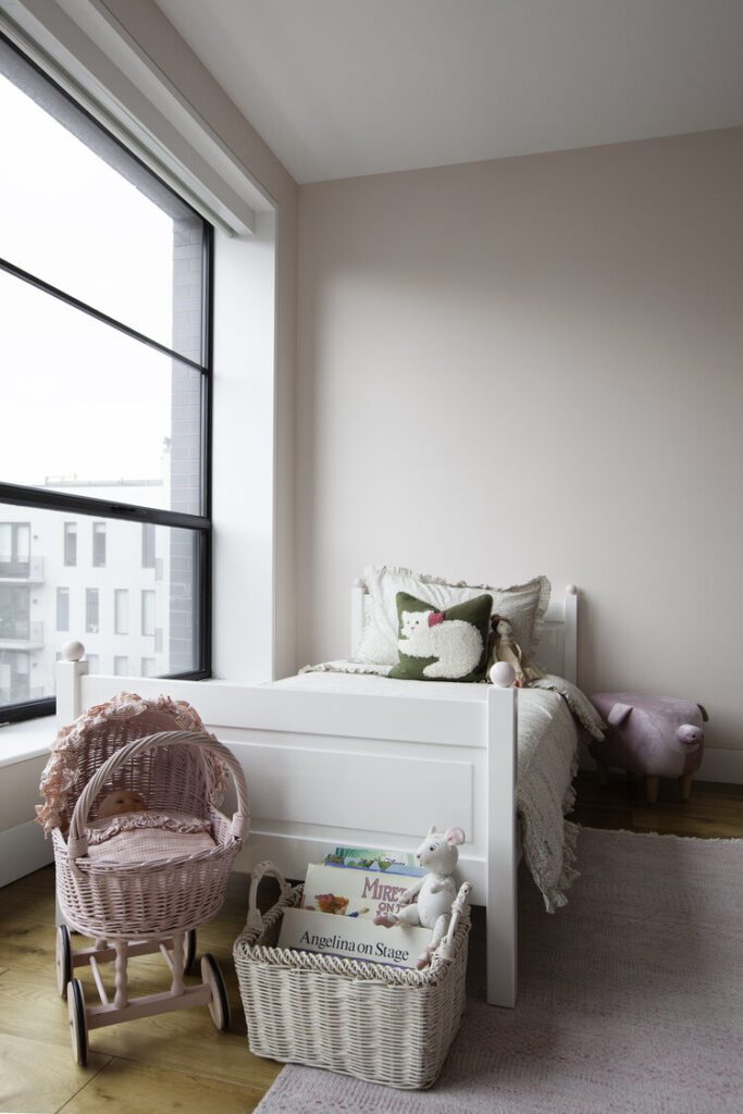 A neutral palette in a kids' room design